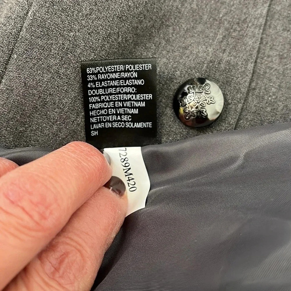 TAHARI ARTHUR S. LEVINE Fitted Blazer Button Details Open Style Lined, Size 8 - Picture 8 of 8